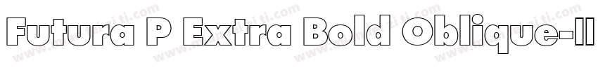 Futura P Extra Bold Oblique字体转换